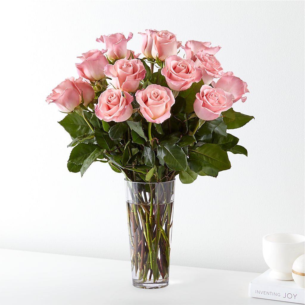Long Stem Pink Rose Bouquet – Lolas Blooms, Somerset NJ