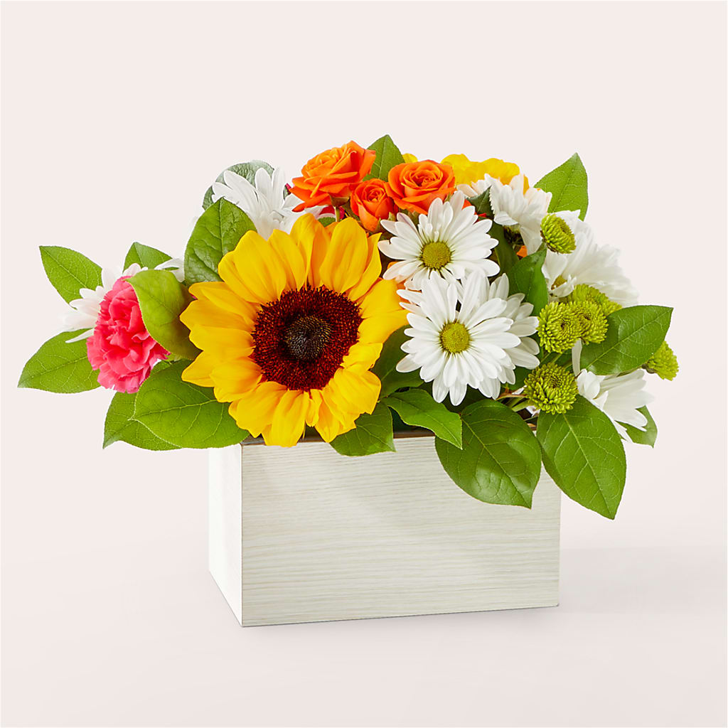 Sun-drenched Blooms Box Bouquet – Lolas Blooms, Somerset NJ