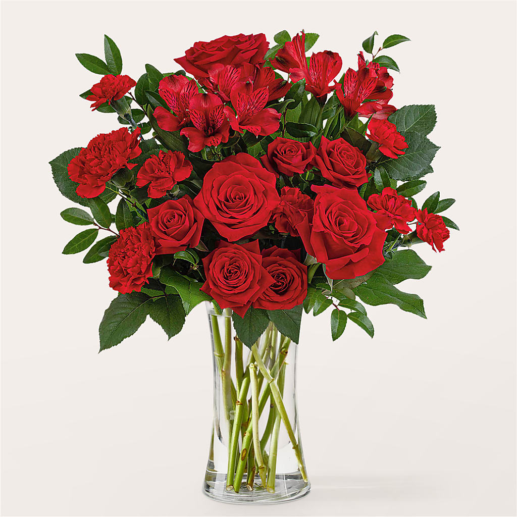 Brilliant Ruby Bouquet – Lolas Blooms, Somerset NJ