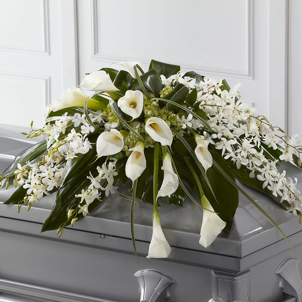 Angel Wings Casket Spray – Lolas Blooms, Somerset NJ