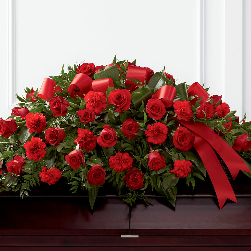 Tribute of Life Casket Spray – Lolas Blooms, Somerset NJ