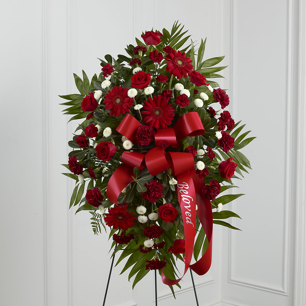 Treasured Memories Standing Spray – Lolas Blooms, Somerset NJ