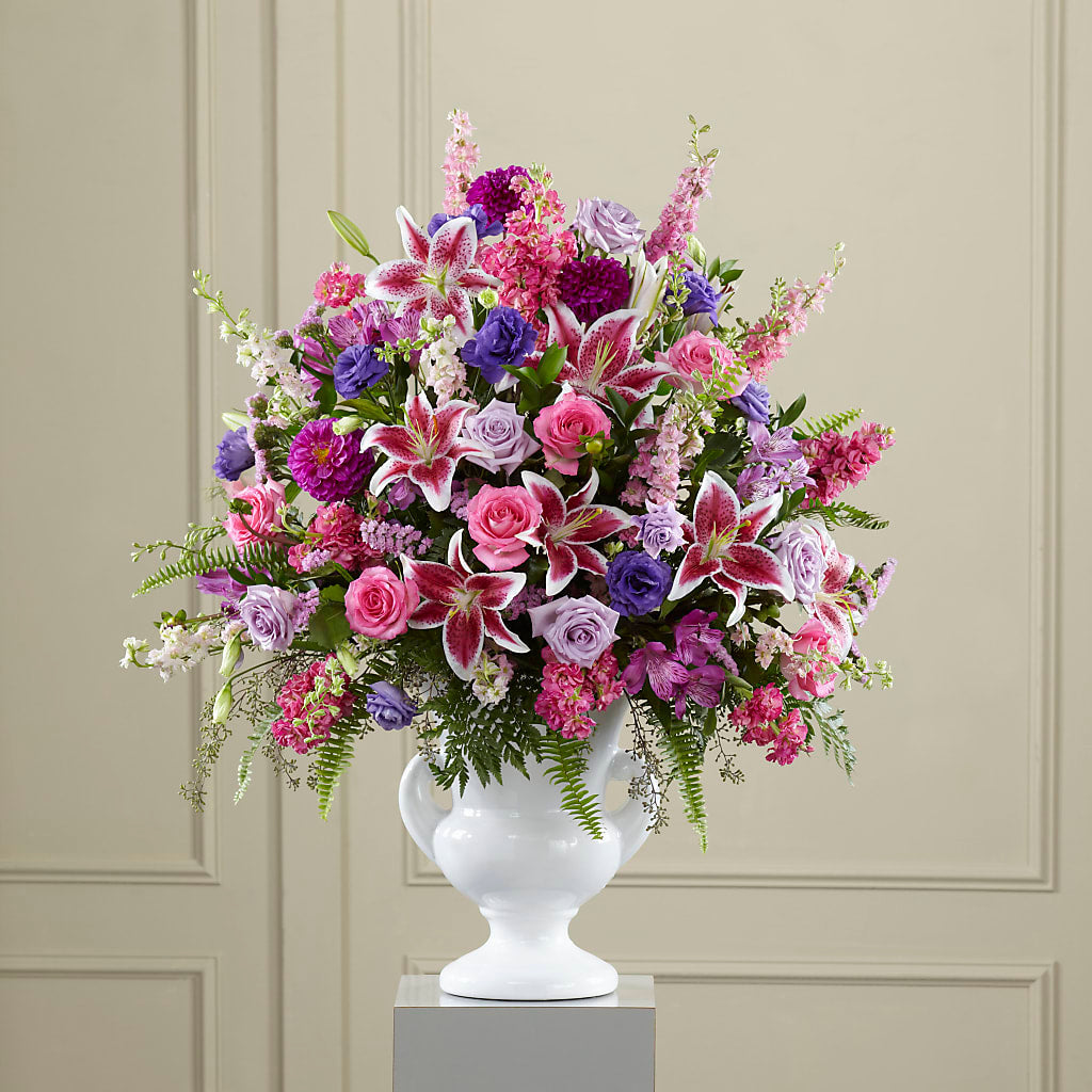 Peaceful Tribute Arrangement – Lolas Blooms, Somerset NJ
