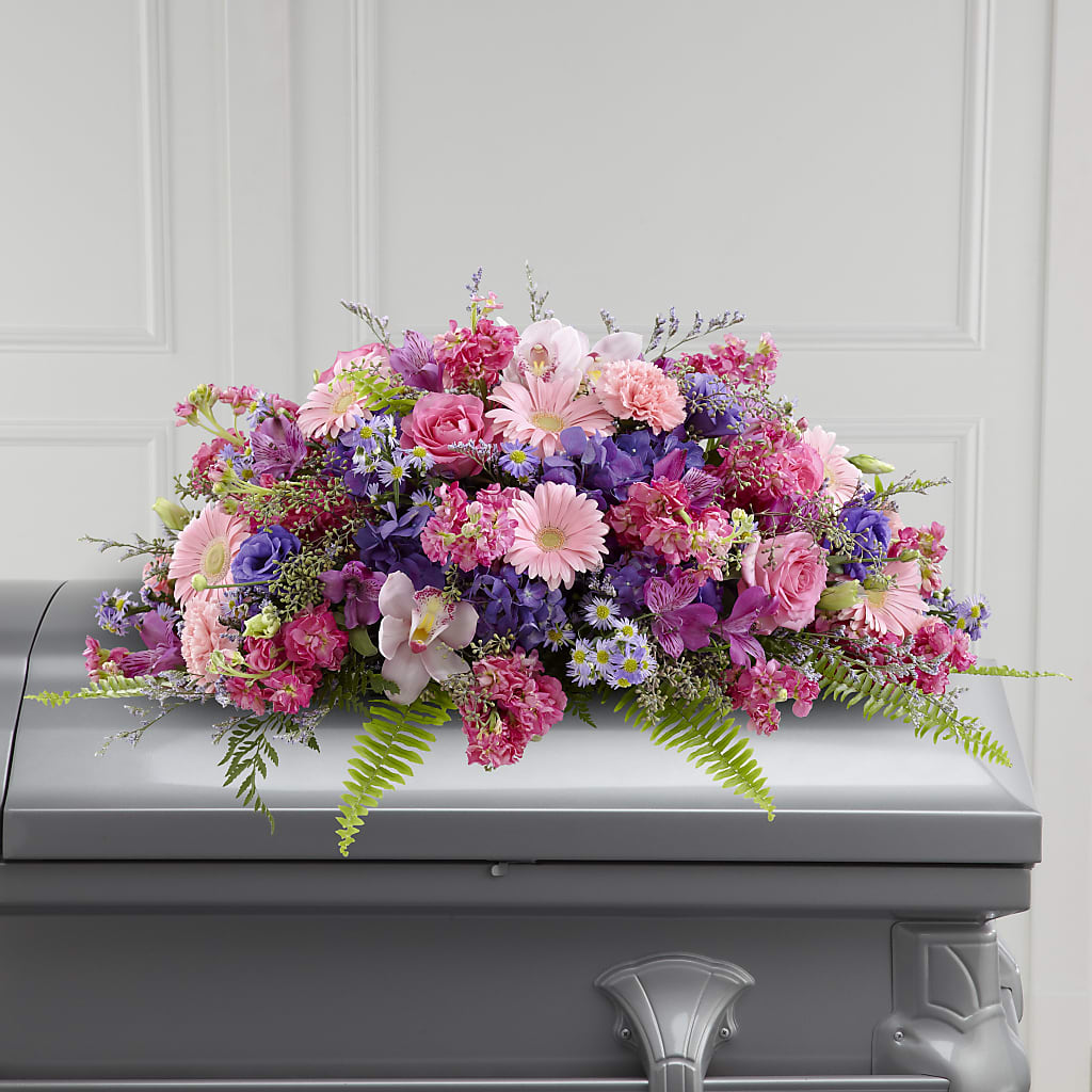 Glorious Garden Casket Spray – Lolas Blooms, Somerset NJ