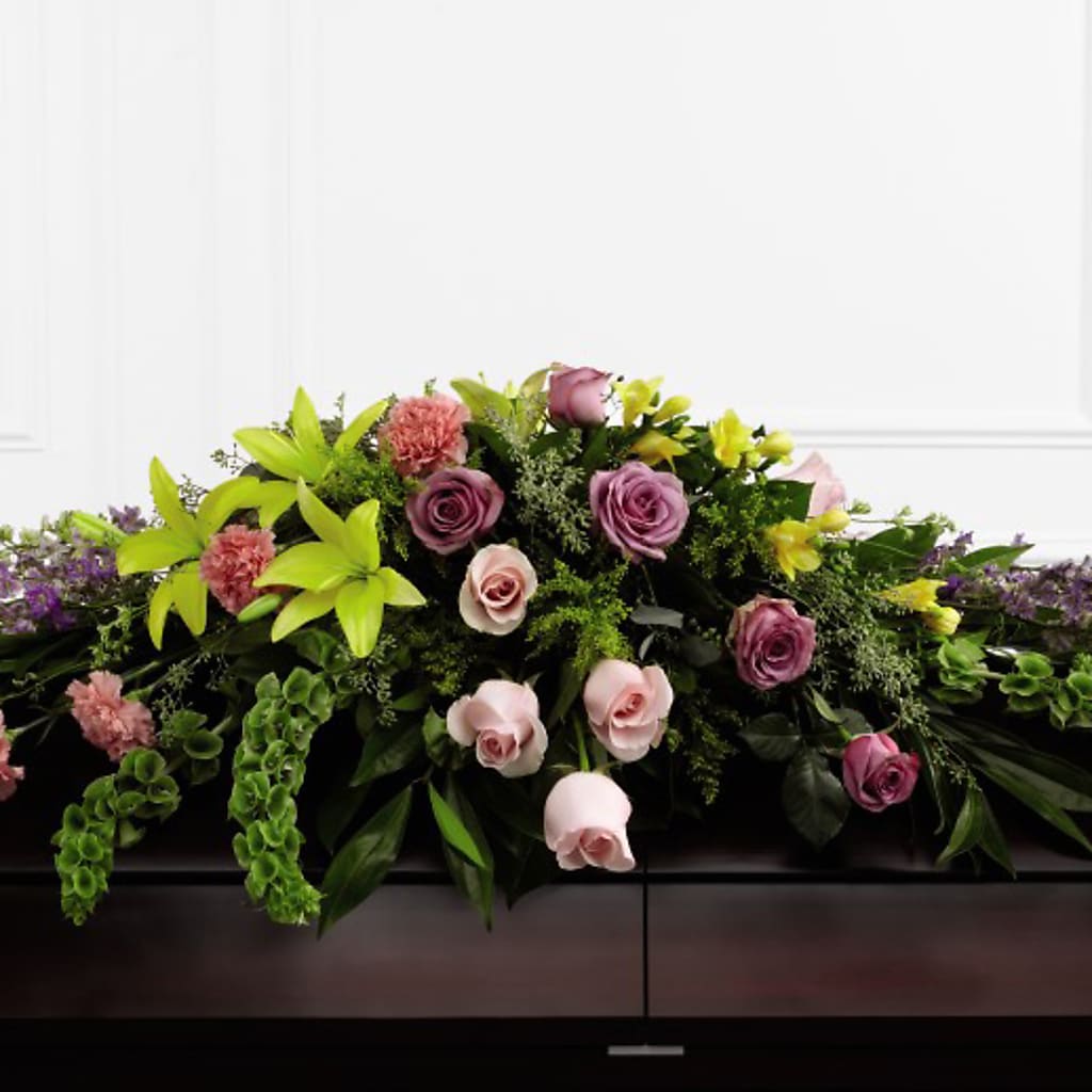 Forever Beloved Casket Spray – Lolas Blooms, Somerset NJ
