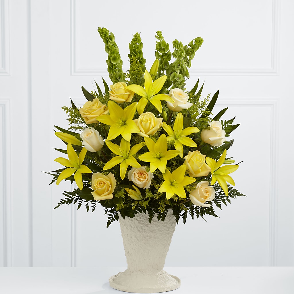 Golden Memories Arrangement – Lolas Blooms, Somerset NJ