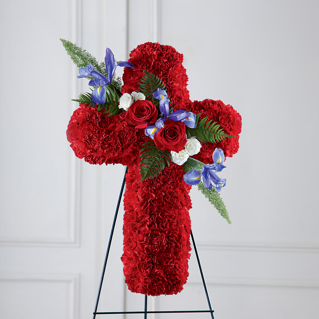 Faithful Hero Floral Cross – Lolas Blooms, Somerset NJ