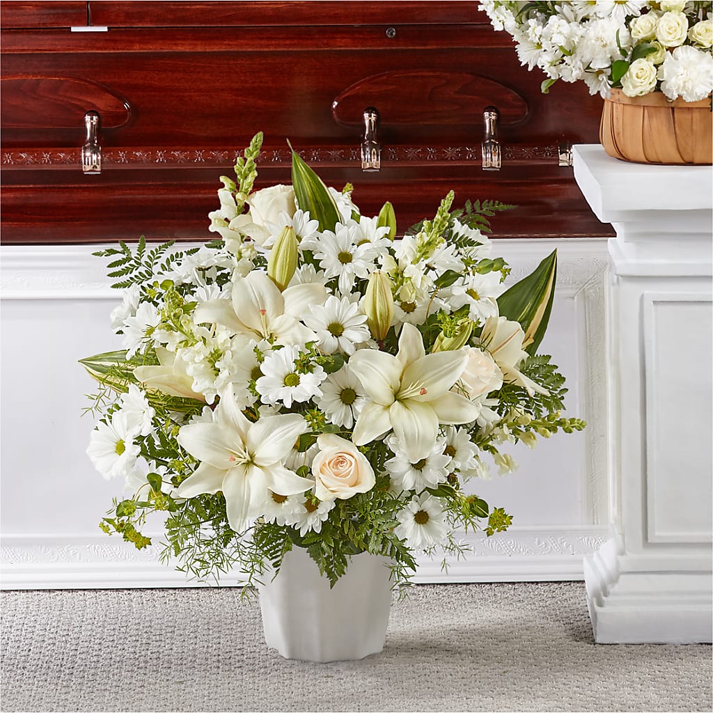 Thoughts of Tranquility Floor Basket – Lolas Blooms, Somerset NJ