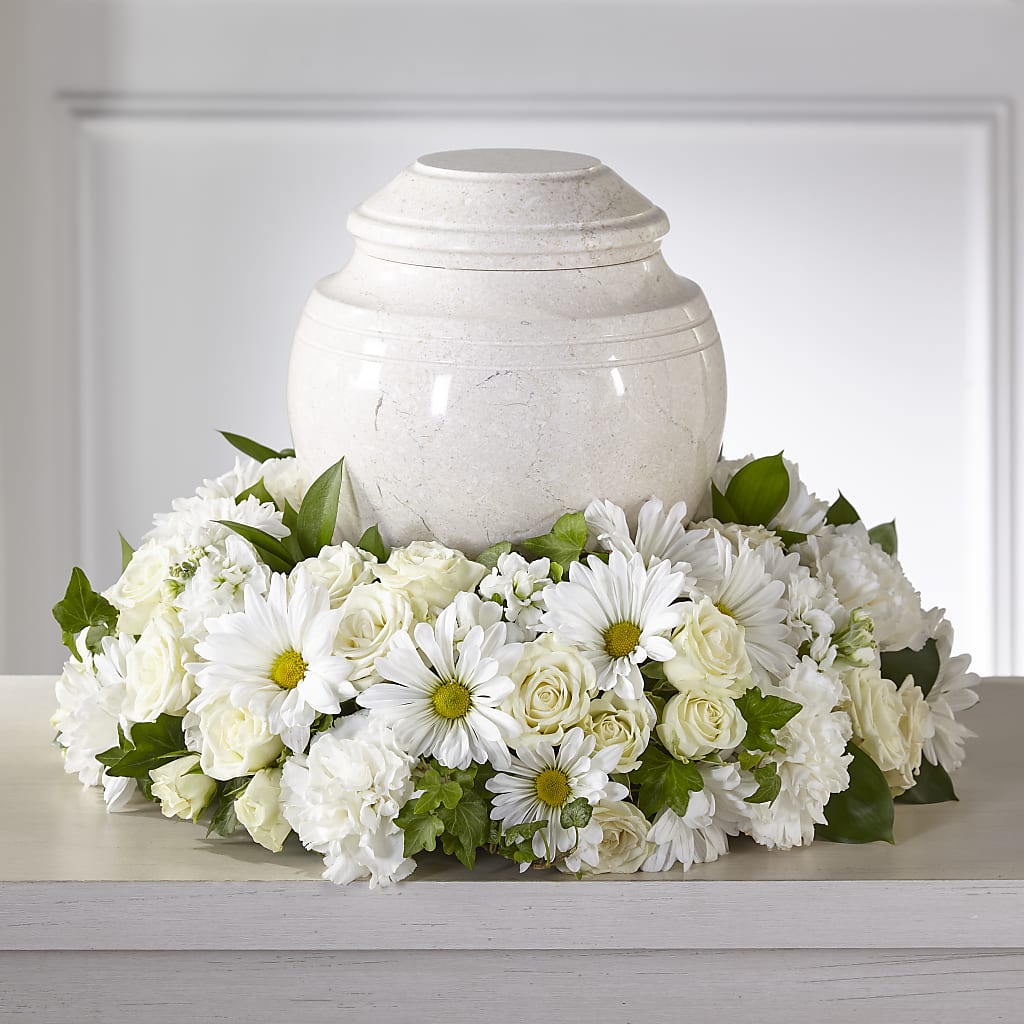 Ivory Gardens Cremation Adornment – Lolas Blooms, Somerset NJ