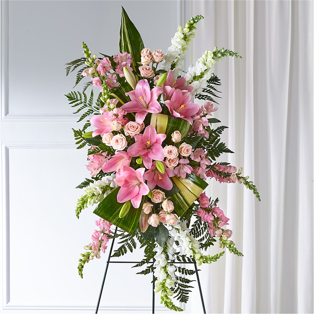 Elegant Embrace Standing Spray – Lolas Blooms, Somerset NJ
