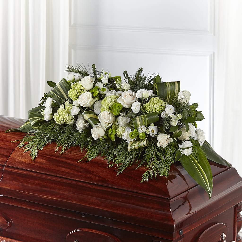 Hopeful Gesture Casket Spray – Lolas Blooms, Somerset NJ