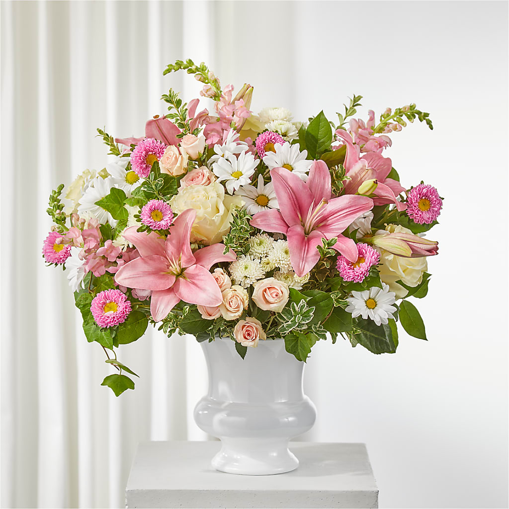 Empathetic Blooms Urn Arrangement – Lolas Blooms, Somerset NJ