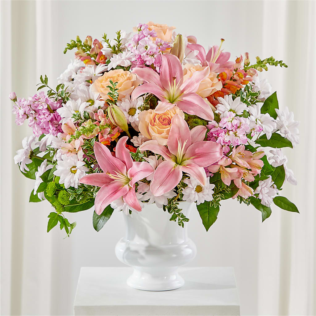 Heartfelt Gesture Urn Arrangement – Lolas Blooms, Somerset NJ