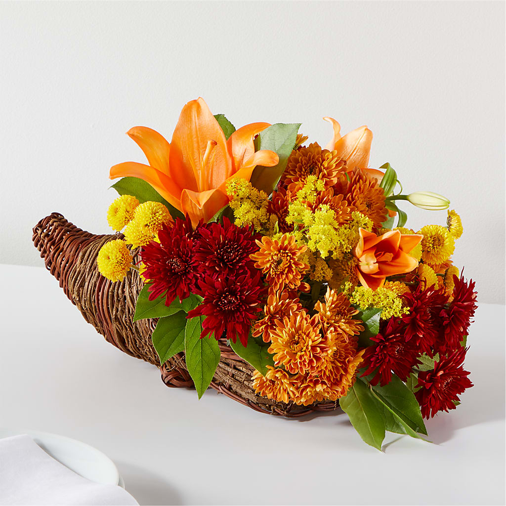 Bouquet of Blessings Cornucopia – Lolas Blooms, Somerset NJ