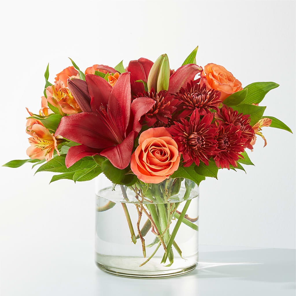 Crimson Leaves Bouquet – Lolas Blooms, Somerset NJ