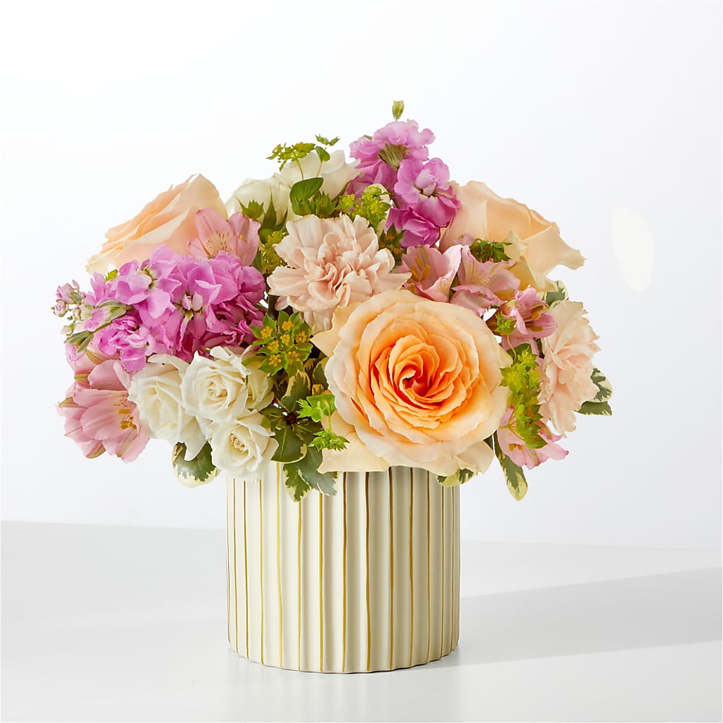 Paradise Bouquet with Ivory Vase – Lolas Blooms, Somerset NJ