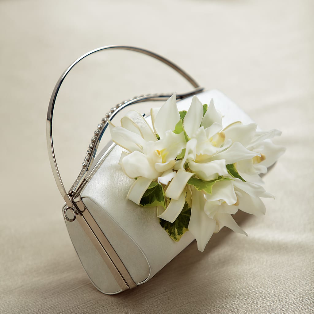 White Purse Decor – Lolas Blooms, Somerset NJ