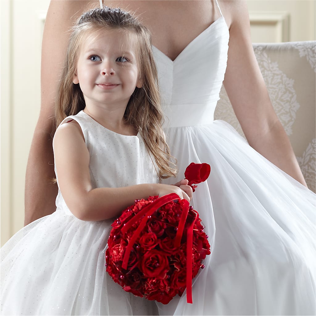 Pure at Heart Flower Girl Arrangement – Lolas Blooms, Somerset NJ