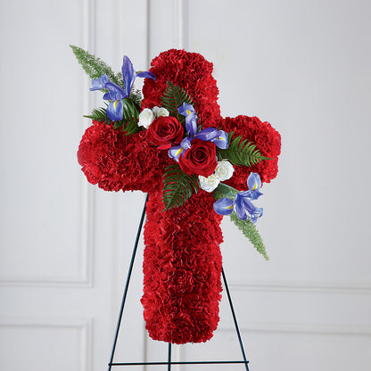 Faithful Hero Floral Cross –  Lolas Blooms, Somerset NJ