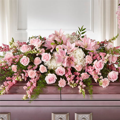 Life & Remembrance Casket Spray –  Lolas Blooms, Somerset NJ