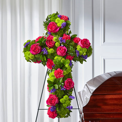 Tribute Rose Floral Cross –  Lolas Blooms, Somerset NJ