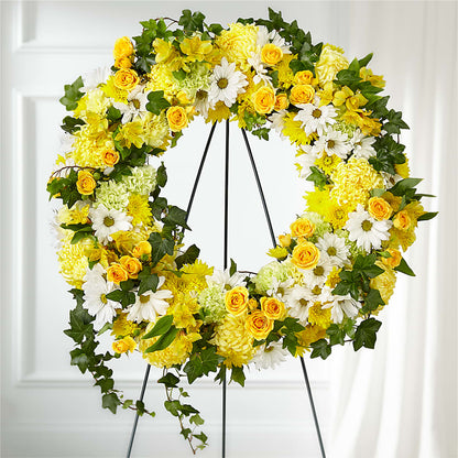 Golden Remembrance Wreath –  Lolas Blooms, Somerset NJ