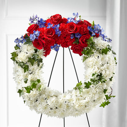 Patriotic Passion Wreath –  Lolas Blooms, Somerset NJ
