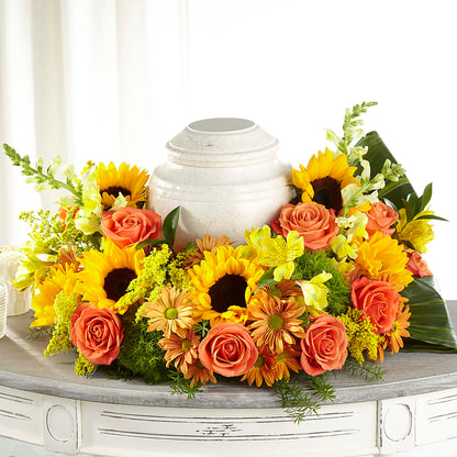 Faithful Sunflower Cremation Adornment –  Lolas Blooms, Somerset NJ