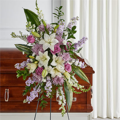 Grateful Hearts Standing Spray –  Lolas Blooms, Somerset NJ