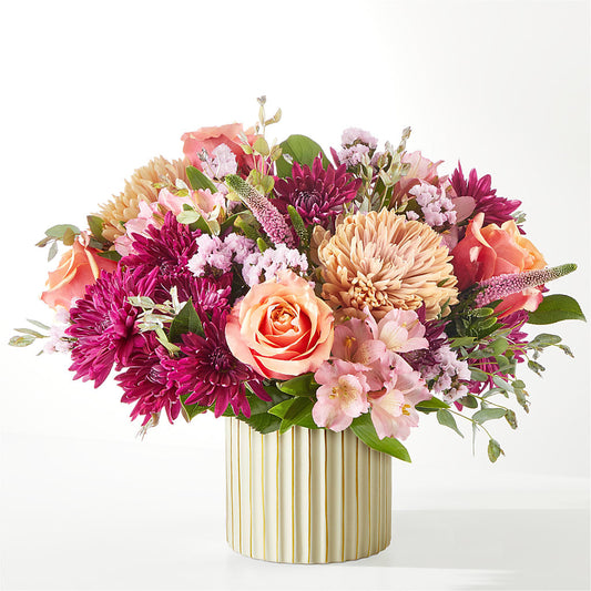 Berry Cobbler Bouquet with Ivory Vase –  Lolas Blooms, Somerset NJ