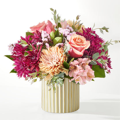 Berry Cobbler Bouquet with Ivory Vase –  Lolas Blooms, Somerset NJ