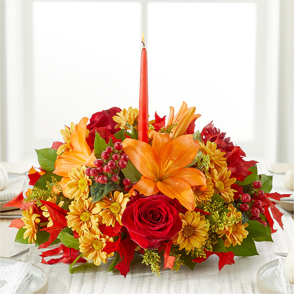 Autumn's Embrace Centerpiece –  Lolas Blooms, Somerset NJ