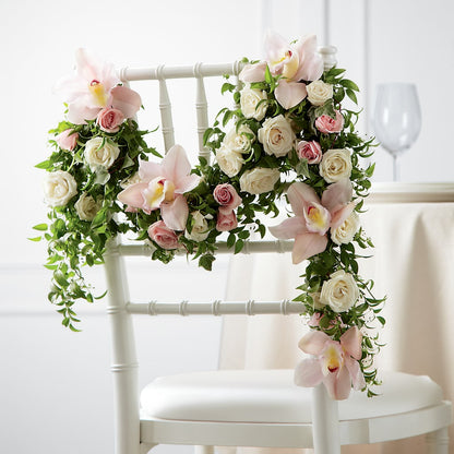Orchid Rose Chair Décor –  Lolas Blooms, Somerset NJ