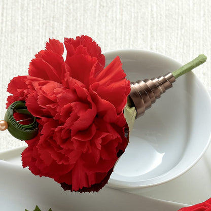 Red Carnation Boutonniere –  Lolas Blooms, Somerset NJ