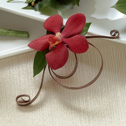 Red Mokara Boutonniere –  Lolas Blooms, Somerset NJ